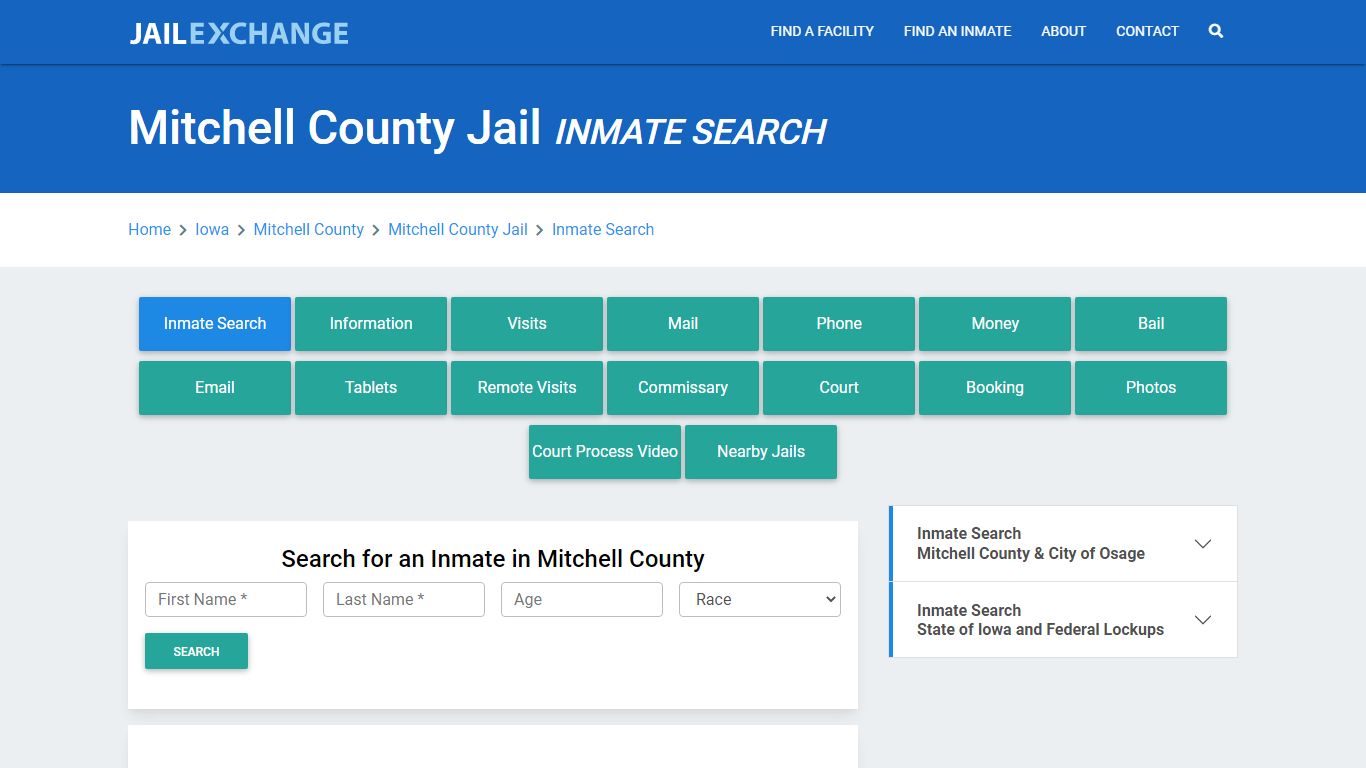 Mitchell County Jail, IA Inmate Search: Roster & Mugshots