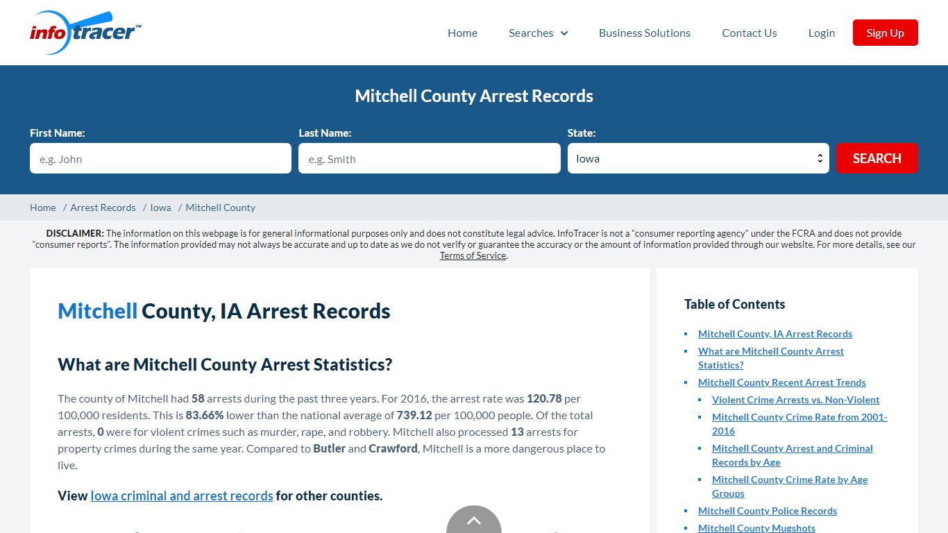 Mitchell County, IA Arrests, Mugshots & Jail Records - InfoTracer